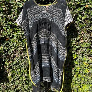 Delfina Balda black and white mesh coverup (size small)